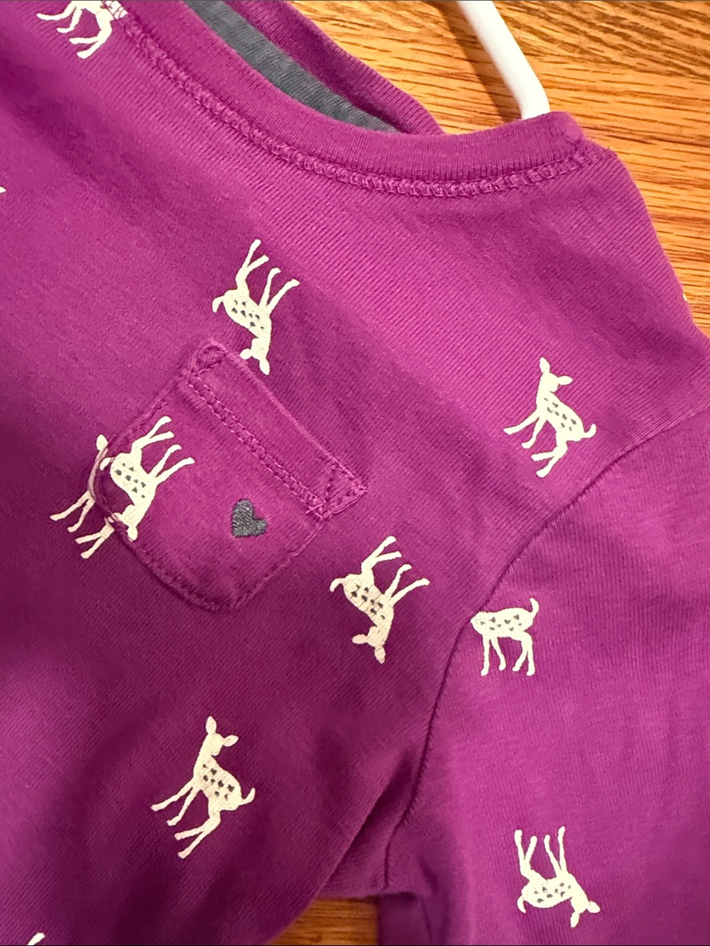 OshKosh B'gosh Girls' Purple Long-Sleeve Deer Tee and Denim Overalls Set - Picture 5 of 8
